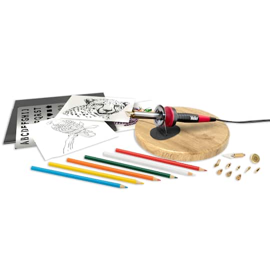 Weller® 28-Piece 25W Short-Barrel Iron Woodburning Project Kit